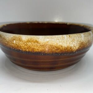 *01 Monmouth USA pottery stoneware ribbed exterior 5.5” soup bowl MCM
